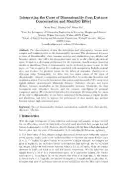 Interpreting the Curse of Dimensionality from Distance Concentration and Manifold Effect