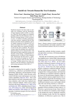 BatchEval: Towards Human-like Text Evaluation