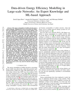 Data-driven Energy Efficiency Modelling in Large-scale Networks: An
  Expert Knowledge and ML-based Approach