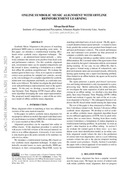 Online Symbolic Music Alignment with Offline Reinforcement Learning