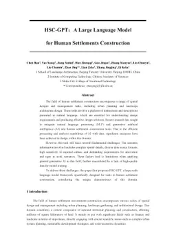 HSC-GPT: A Large Language Model for Human Settlements Construction