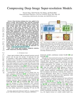 Compressing Deep Image Super-resolution Models