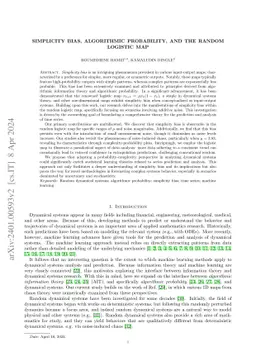 Simplicity bias, algorithmic probability, and the random logistic map