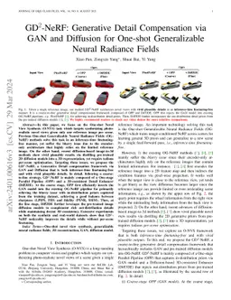 GD^2-NeRF: Generative Detail Compensation via GAN and Diffusion for
  One-shot Generalizable Neural Radiance Fields