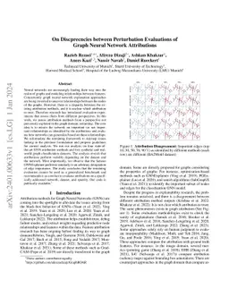 On Discprecncies between Perturbation Evaluations of Graph Neural
  Network Attributions