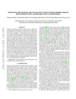 Enhancing Pre-trained ASR System Fine-tuning for Dysarthric Speech
  Recognition using Adversarial Data Augmentation