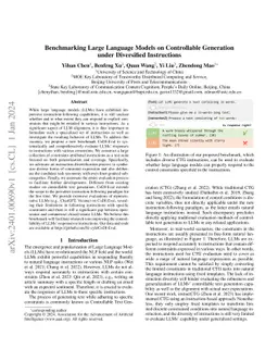 Benchmarking Large Language Models on Controllable Generation under
  Diversified Instructions