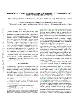 Text2Avatar: Text to 3D Human Avatar Generation with Codebook-Driven
  Body Controllable Attribute