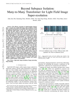 Beyond Subspace Isolation: Many-to-Many Transformer for Light Field Image Super-resolution