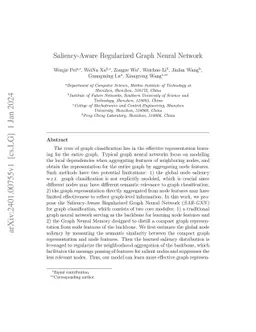 Saliency-Aware Regularized Graph Neural Network