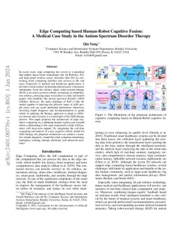 Edge Computing based Human-Robot Cognitive Fusion: A Medical Case Study in the Autism Spectrum Disorder Therapy