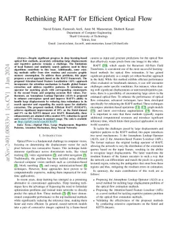 Rethinking RAFT for Efficient Optical Flow