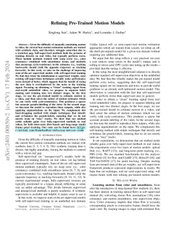 Refining Pre-Trained Motion Models