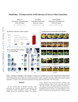FlashVideo: A Framework for Swift Inference in Text-to-Video Generation