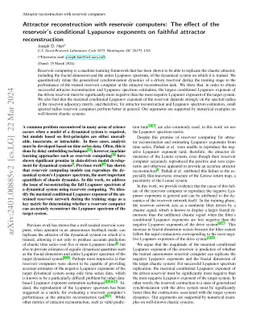 Attractor reconstruction with reservoir computers: The effect of the
  reservoir's conditional Lyapunov exponents on faithful attractor
  reconstruction