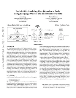 Social-LLM: Modeling User Behavior at Scale using Language Models and
  Social Network Data