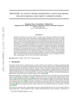 DocLLM: A layout-aware generative language model for multimodal document
  understanding