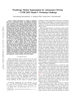 WoodScape Motion Segmentation for Autonomous Driving -- CVPR 2023 OmniCV
  Workshop Challenge