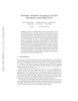 Boundary Attention: Learning to Localize Boundaries under High Noise