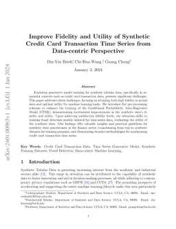 Improve Fidelity and Utility of Synthetic Credit Card Transaction Time
  Series from Data-centric Perspective