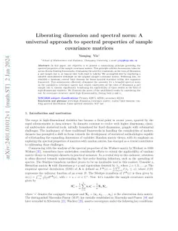 Liberating dimension and spectral norm: A universal approach to spectral
  properties of sample covariance matrices