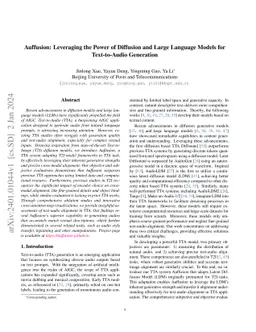 Auffusion: Leveraging the Power of Diffusion and Large Language Models
  for Text-to-Audio Generation