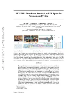 BEV-TSR: Text-Scene Retrieval in BEV Space for Autonomous Driving