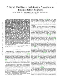 A Novel Dual-Stage Evolutionary Algorithm for Finding Robust Solutions