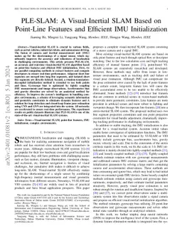 PLE-SLAM: A Visual-Inertial SLAM Based on Point-Line Features and
  Efficient IMU Initialization