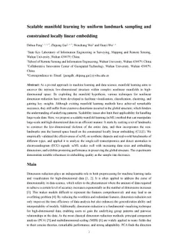 Sampling-enabled scalable manifold learning unveils the discriminative cluster structure of high-dimensional data