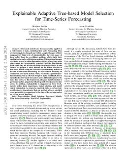 Explainable Adaptive Tree-based Model Selection for Time Series
  Forecasting