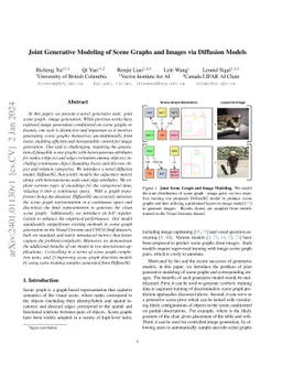 Joint Generative Modeling of Grounded Scene Graphs and Images via Diffusion Models