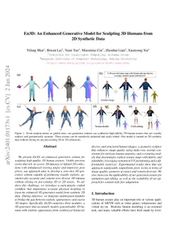 En3D: An Enhanced Generative Model for Sculpting 3D Humans from 2D
  Synthetic Data