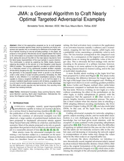 JMA: a General Algorithm to Craft Nearly Optimal Targeted Adversarial Example