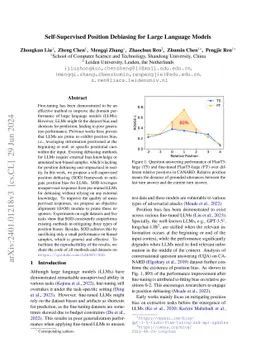 Self-Supervised Position Debiasing for Large Language Models