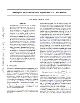 $f$-Divergence Based Classification: Beyond the Use of Cross-Entropy