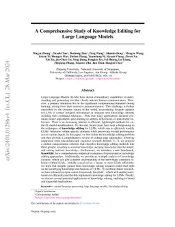 A Comprehensive Study of Knowledge Editing for Large Language Models