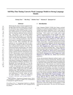 Self-Play Fine-Tuning Converts Weak Language Models to Strong Language
  Models