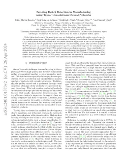Boosting Defect Detection in Manufacturing using Tensor Convolutional
  Neural Networks
