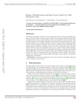 Design, Manufacturing and Open-Loop Control of a Soft Pneumatic Arm