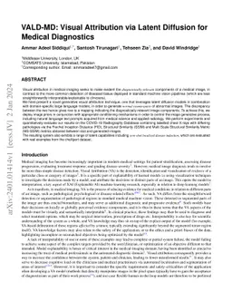 VALD-MD: Visual Attribution via Latent Diffusion for Medical Diagnostics