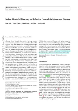 Indoor Obstacle Discovery on Reflective Ground via Monocular Camera