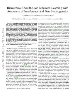 Hierarchical Over-the-Air Federated Learning with Awareness of
  Interference and Data Heterogeneity