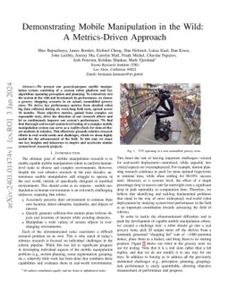 Demonstrating Mobile Manipulation in the Wild: A Metrics-Driven Approach