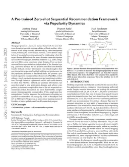 A Pre-trained Sequential Recommendation Framework: Popularity Dynamics for Zero-shot Transfer
