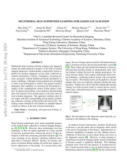 Multimodal self-supervised learning for lesion localization