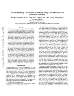 Towards Modeling Uncertainties of Self-explaining Neural Networks via
  Conformal Prediction