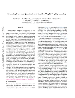 Retraining-free Model Quantization via One-Shot Weight-Coupling Learning