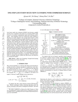 One-Step Late Fusion Multi-view Clustering with Compressed Subspace