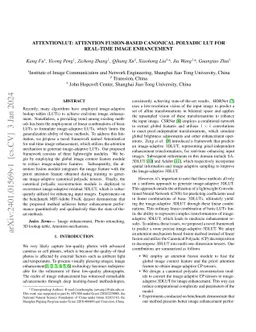 AttentionLut: Attention Fusion-based Canonical Polyadic LUT for
  Real-time Image Enhancement